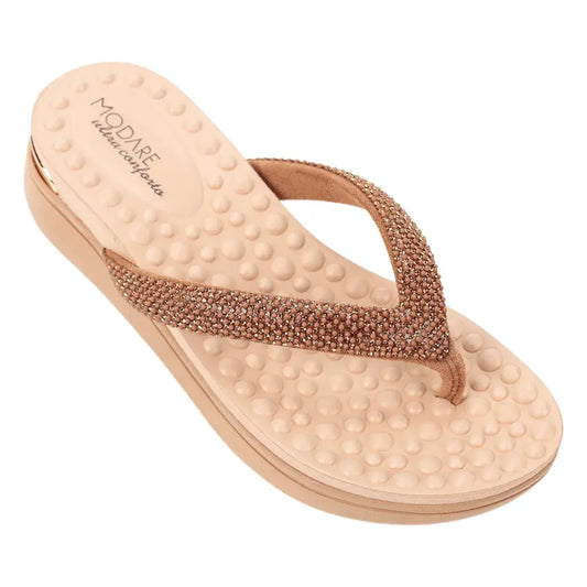 Sandalia Modare Camel/Cristal MokaBoutiqueCR