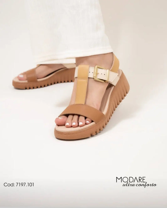 Sandalia Modare color Camel/Crema MokaBoutiqueCR