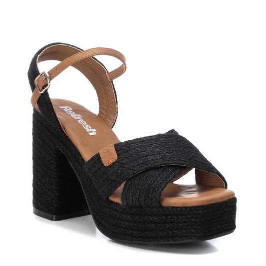 Sandalia Mujer Refresh negra MokaBoutiqueCR