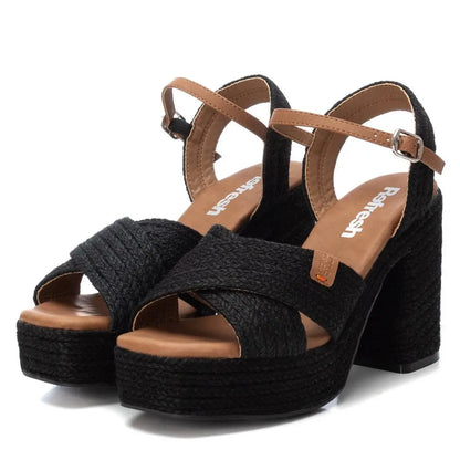 Sandalia Mujer Refresh negra MokaBoutiqueCR
