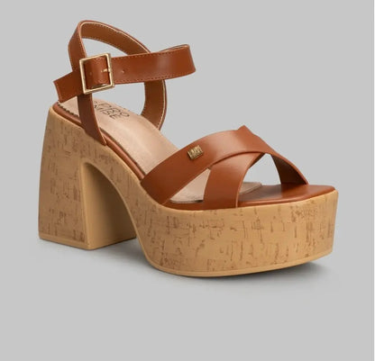 Sandalia Onda Promise Camel MokaBoutiqueCR