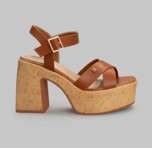 Sandalia Onda Promise Camel MokaBoutiqueCR