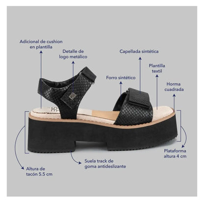 Sandalia Promise Mallorca Black MokaBoutiqueCR