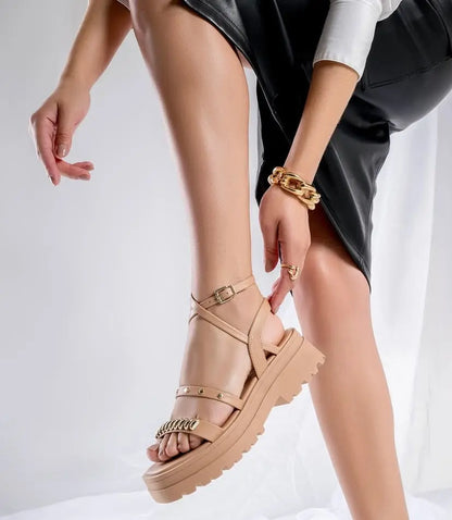 Sandalia Ramarim Beige MokaBoutiqueCR