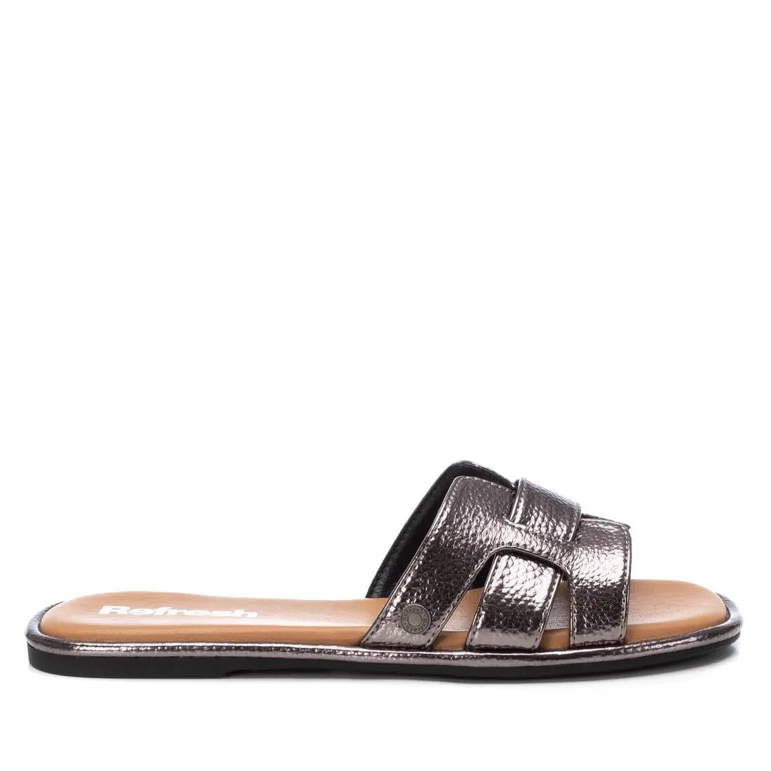Sandalia de mujer Refresh flat plomo MokaBoutiqueCR