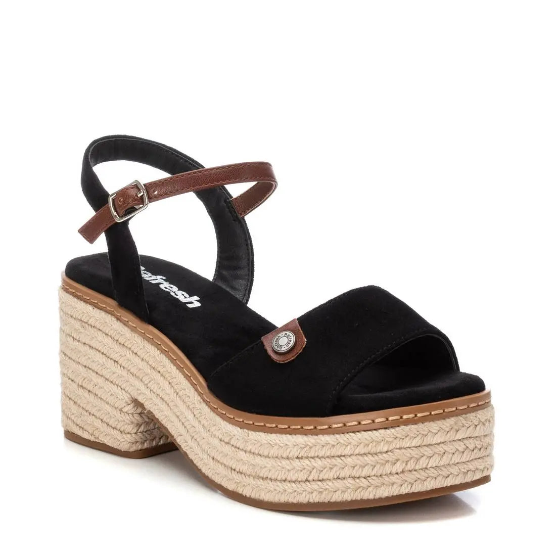 Sandalia de mujer Refresh negra MokaBoutiqueCR