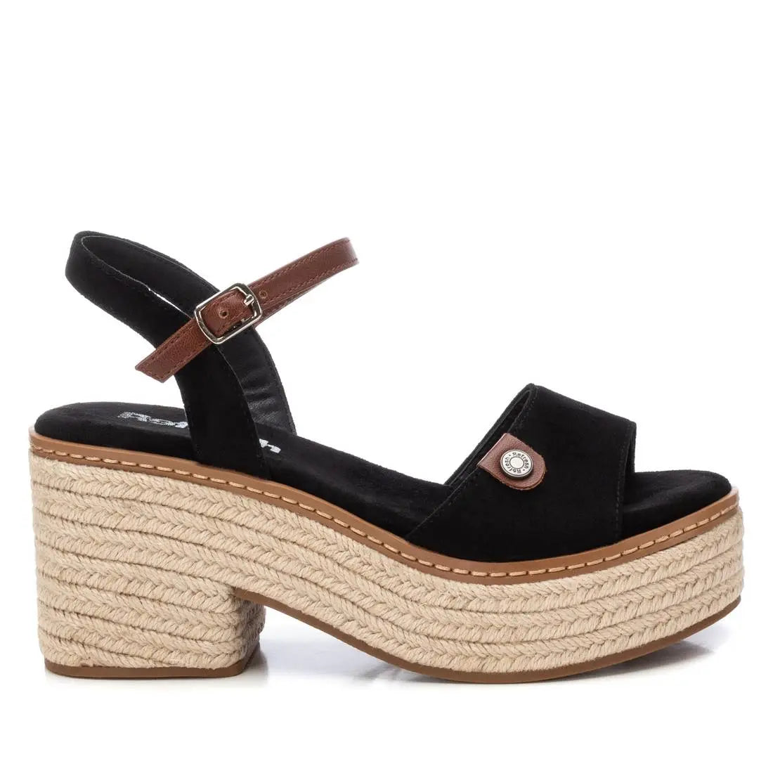 Sandalia de mujer Refresh negra MokaBoutiqueCR