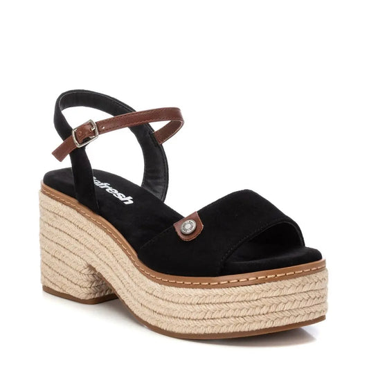 Sandalia de mujer Refresh negra MokaBoutiqueCR