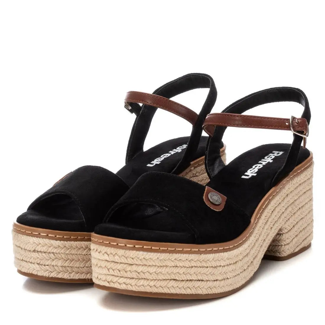 Sandalia de mujer Refresh negra MokaBoutiqueCR