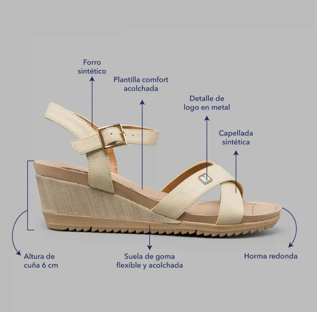 Sandalias Natural confort beige MokaBoutiqueCR