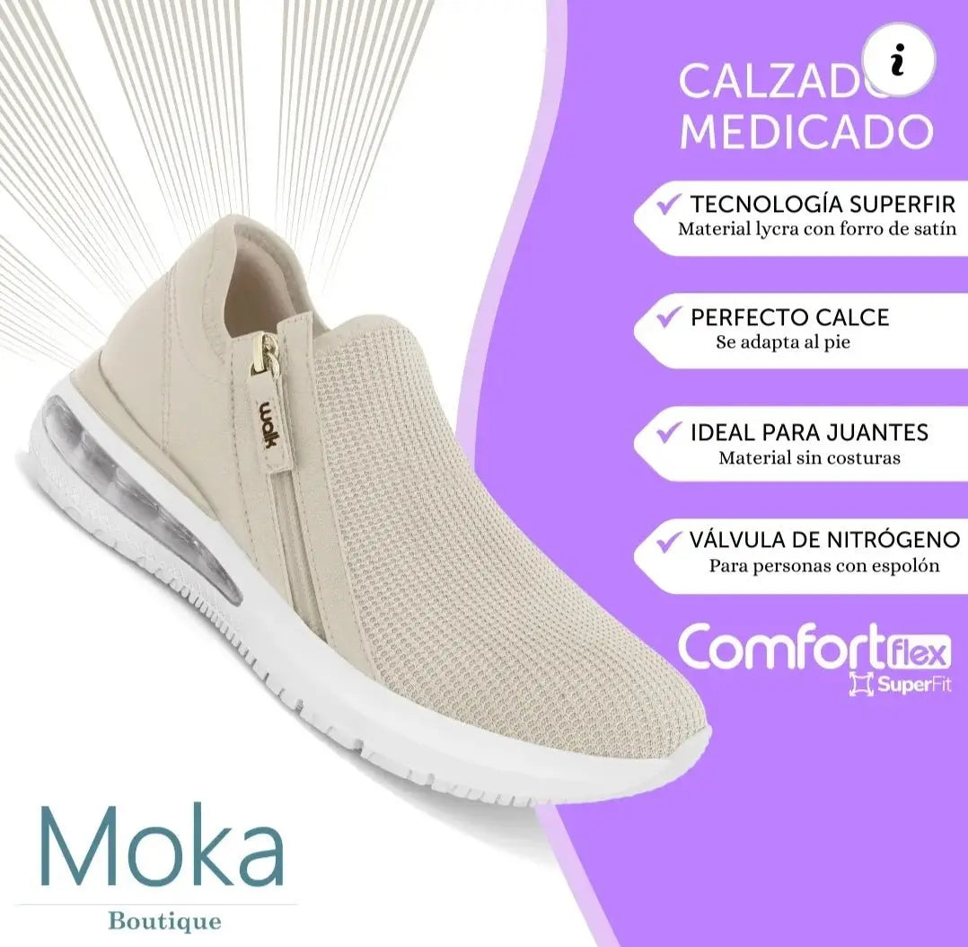 Tenis Casual Feminino Comfort Flex MokaBoutiqueCR