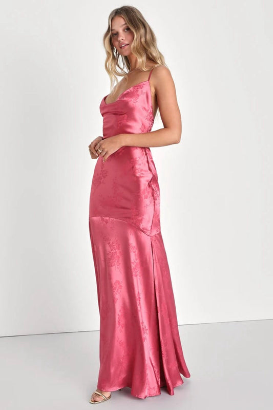 Vestido Rose Pink Satin MokaBoutiqueCR