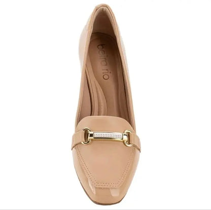 Zapato Berniz Beige Beira Rio MokaBoutiqueCR