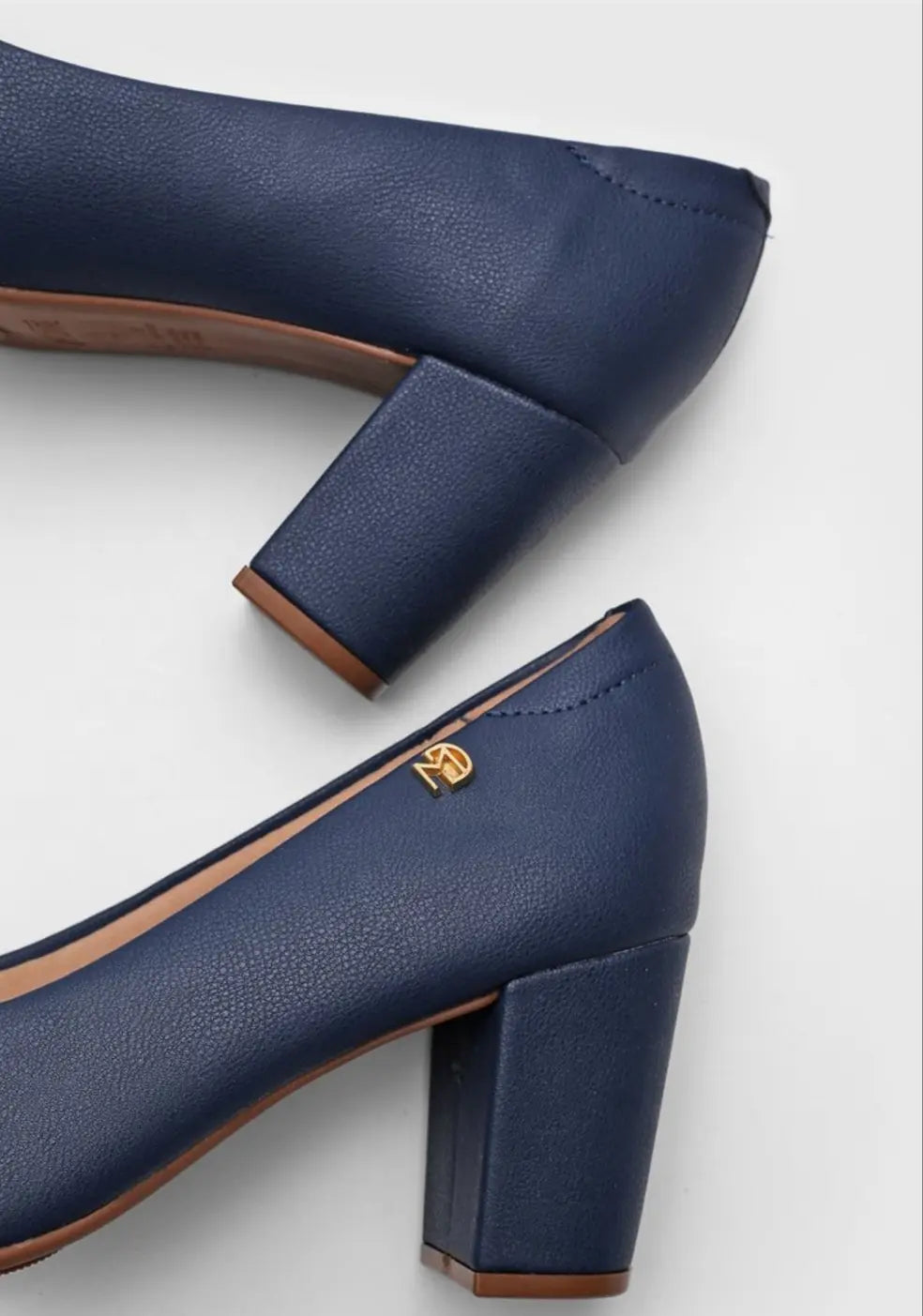Zapato tacón cuadrado color Azul MokaBoutiqueCR