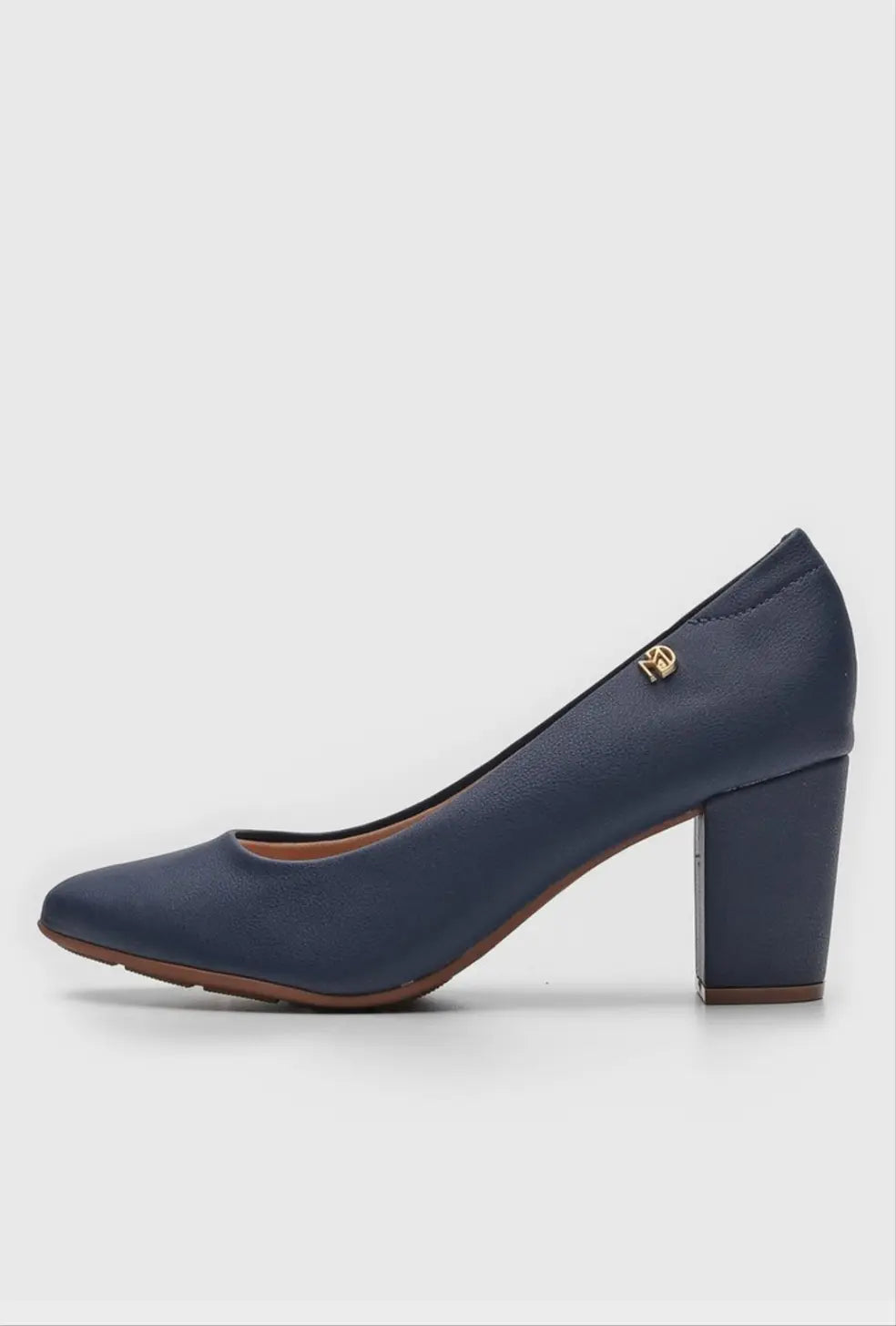 Zapato tacón cuadrado color Azul MokaBoutiqueCR