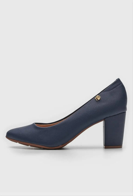 Zapato tacón cuadrado color Azul MokaBoutiqueCR