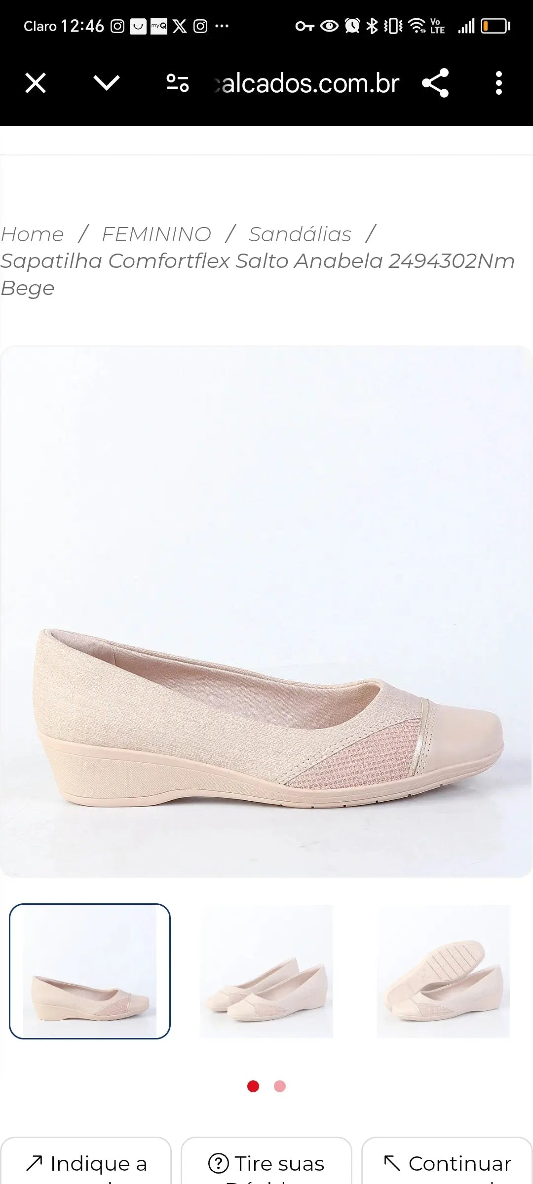 Zapatos comfortflex Nude MokaBoutiqueCR