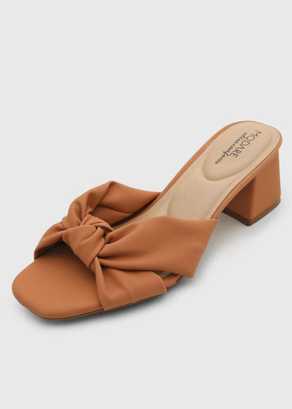 Sandalias Modare Nude tacon cuadrado