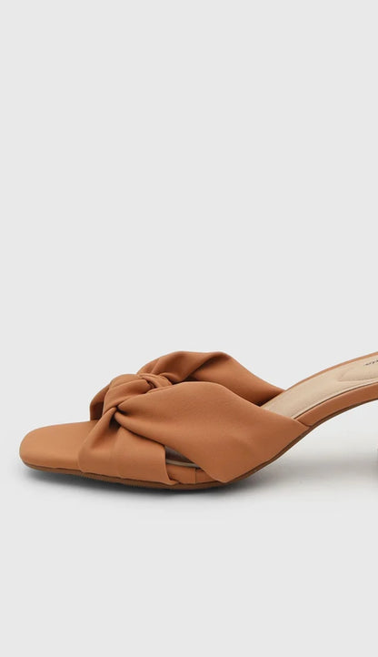 Sandalias Modare Nude tacon cuadrado